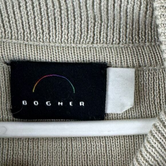 Bogner Vintage Embroidered Nordic Design Ski Mock Turtleneck Wool Sweater - Picture 4 of 5